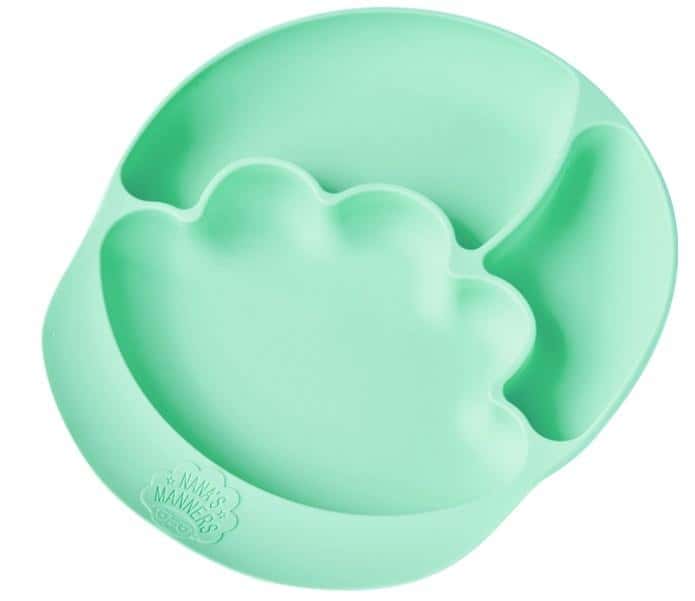 Nana's Manners Silicone plate with suction cup green - perfect for start
