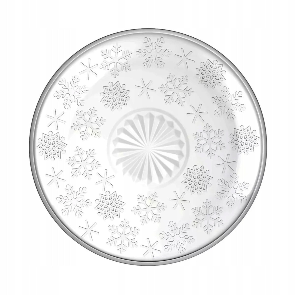Glass dessert plate Snowflakes - perfect for winter evenings