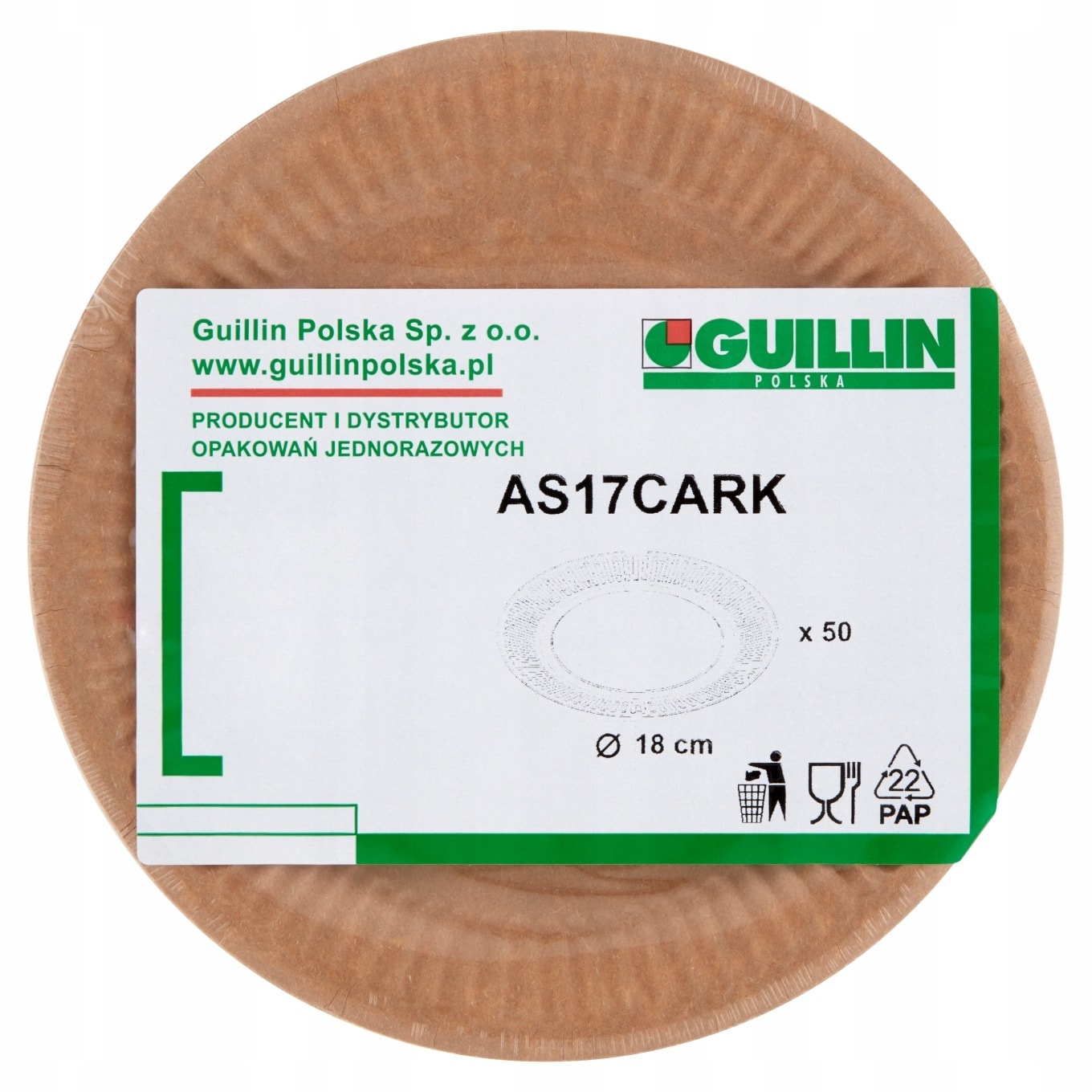 Kraft Paper Plates - 18 cm, 50 pieces - perfect for picnic