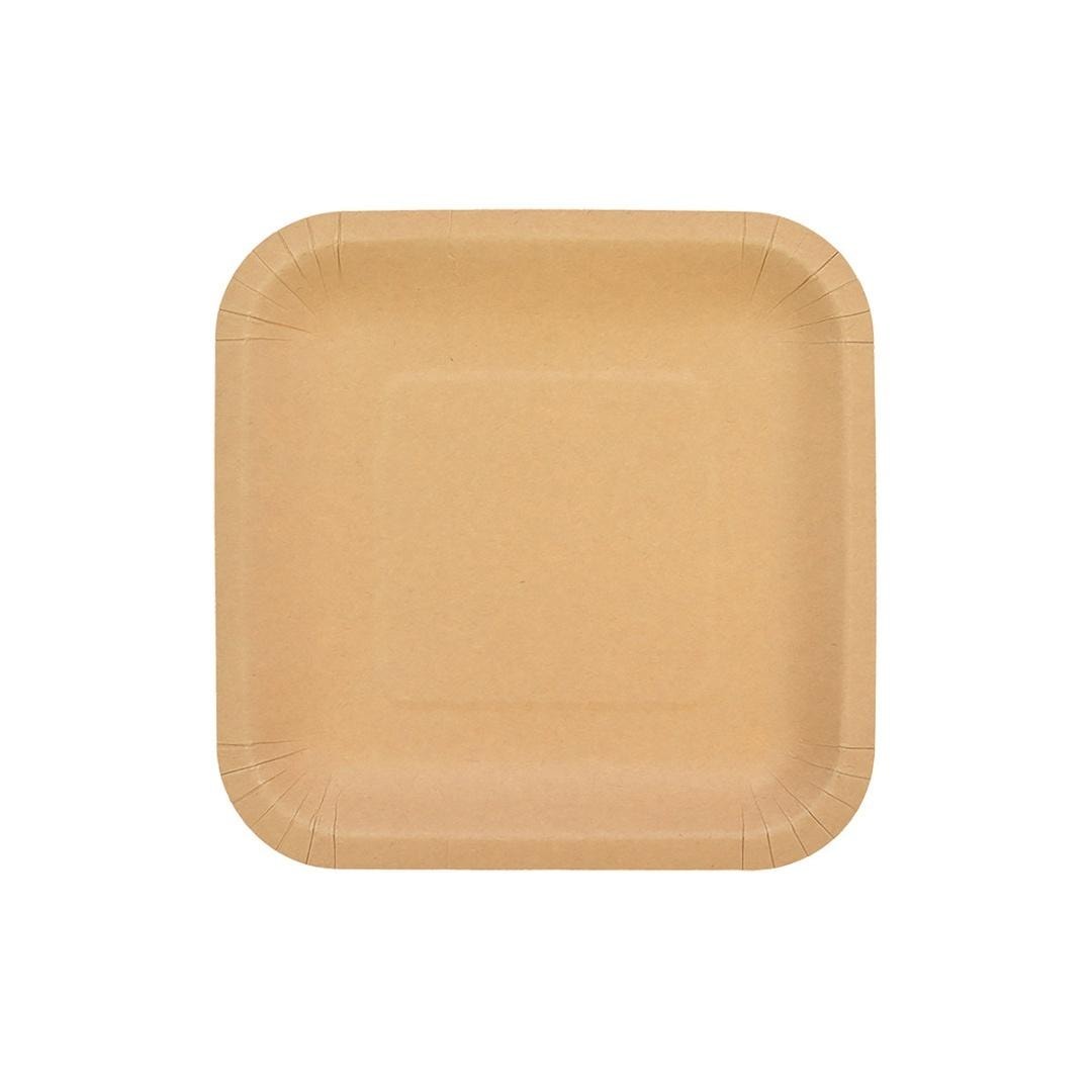Kraft Paper Plates - eco-friendly plates 18x18 cm