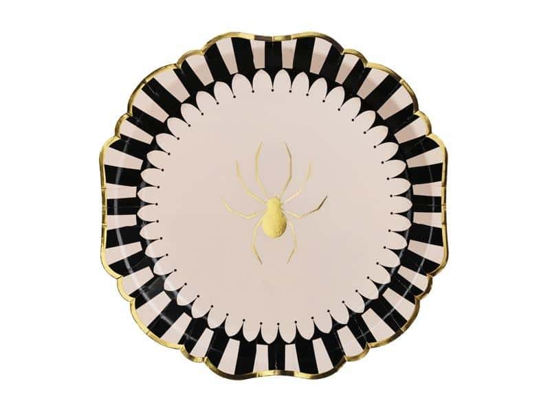PartyDeco Paper plates Spider Halloween 23 cm 6 pieces
