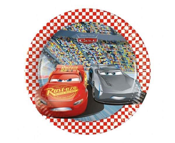 Procos Paper plates Cars 3 - 20 cm, 8 pieces