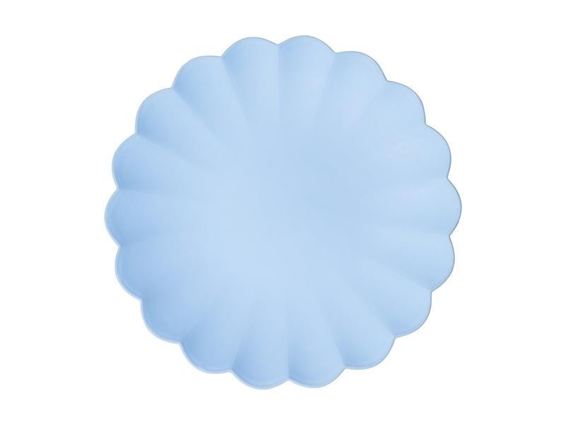 PartyDeco Plastic plates blue Falbanka 22 cm - perfect for parties