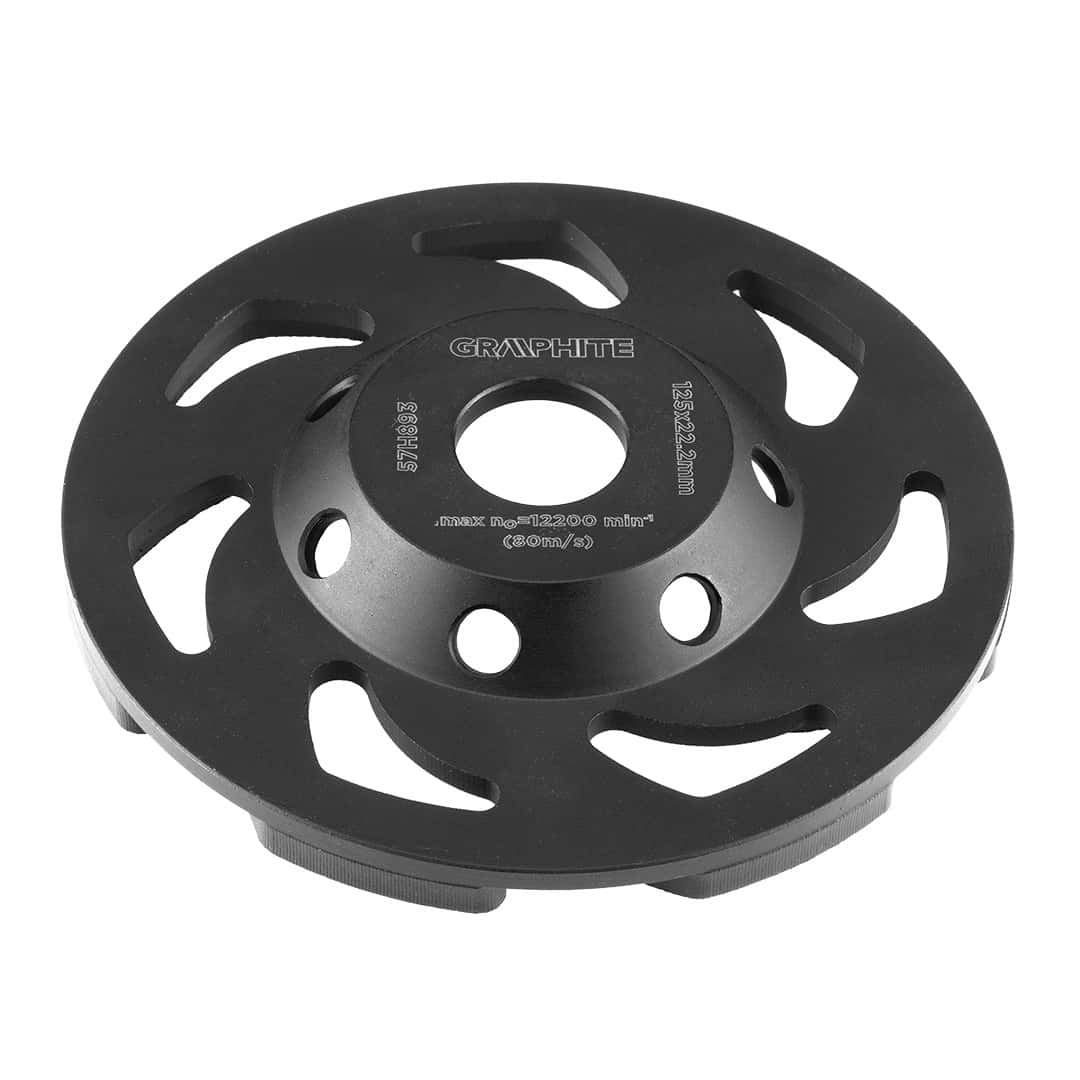 GRAPHITE Diamond grinding disc 125 mm - ideal for concrete and stone