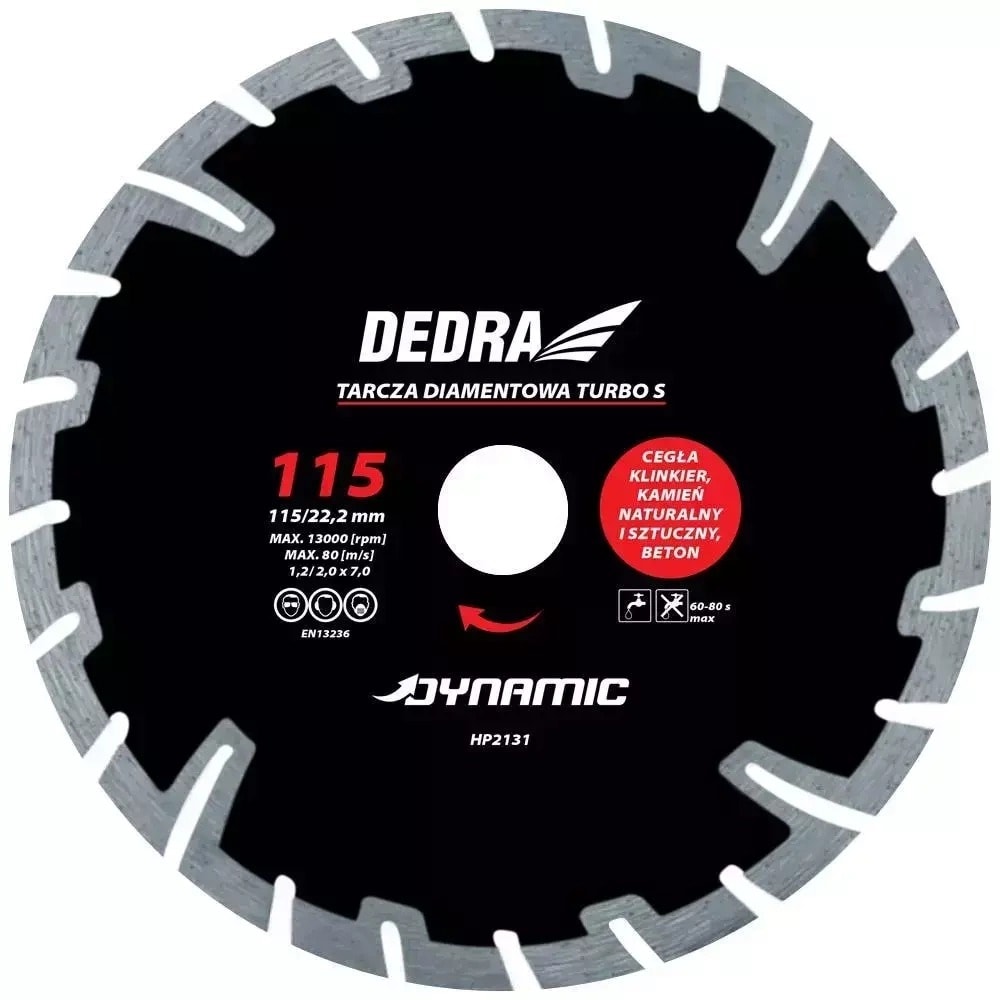 Dynamic Diamond blade TURBO S 230mm Dynamic - precise cutting of concrete and stone