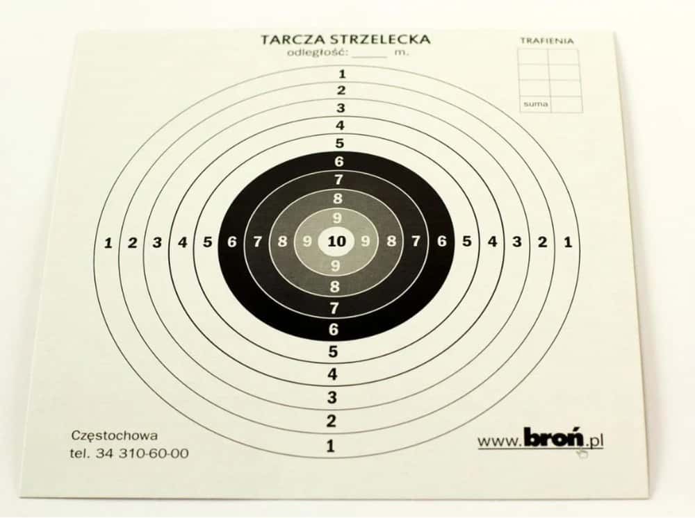 Paper shooting targets 17x17 cm - 100 pieces for precise training