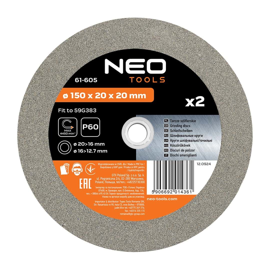 Grinding wheels 150 x 20 mm - set of 2