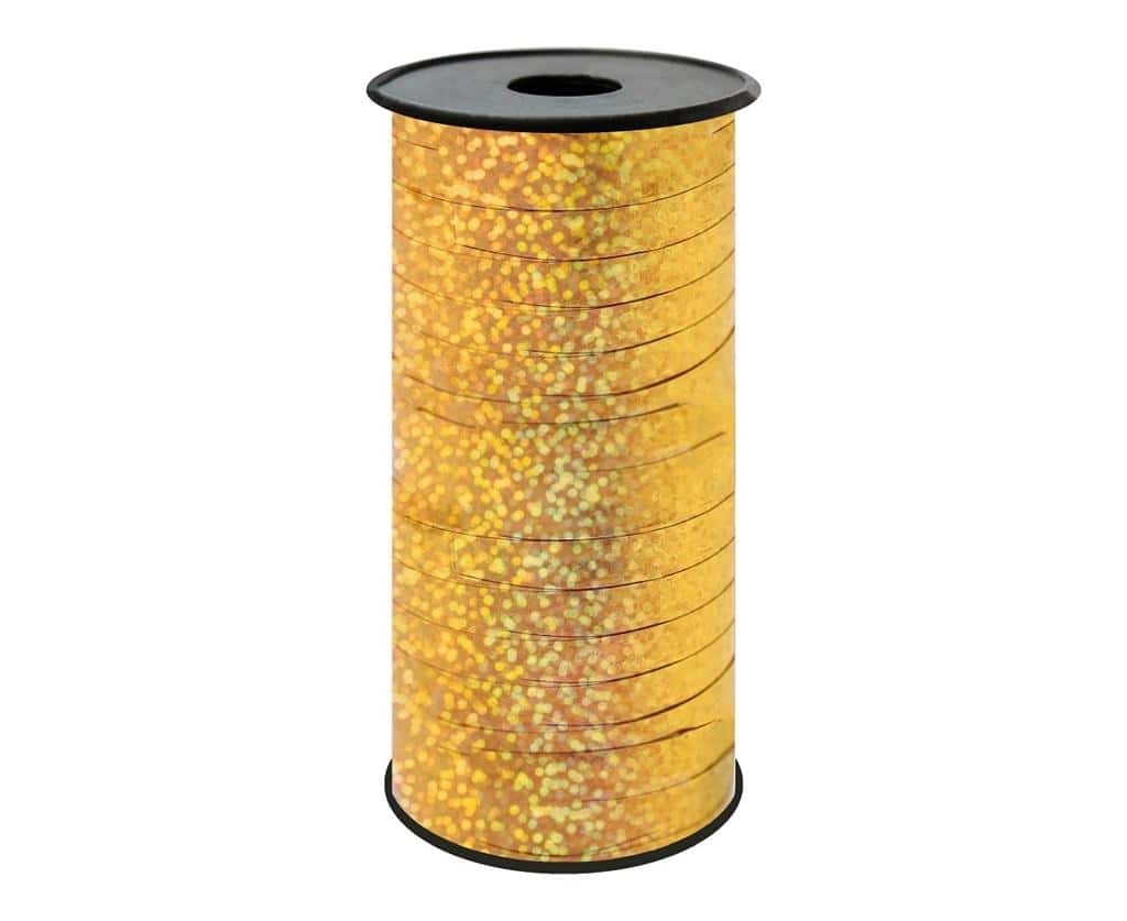Godan S.A. Golden holographic ribbon 92m - ideal for decorations