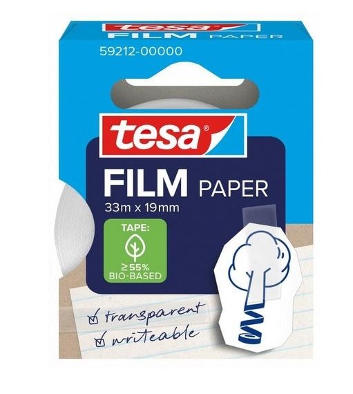 Tesafilm Paper Office Tape 33m x 19mm - transparent and ecological