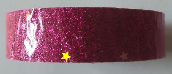 Galeria Hobby Glitter tape with stars pink - ideal for decorating