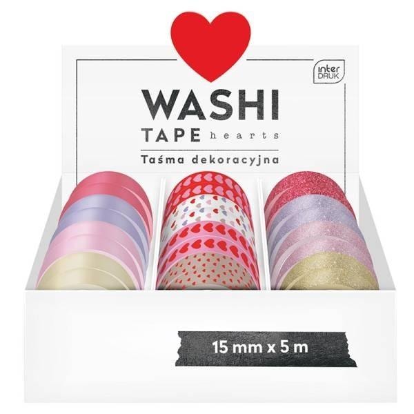 Hearts Decorative tape with hearts - 24 pieces ideal for decorating
