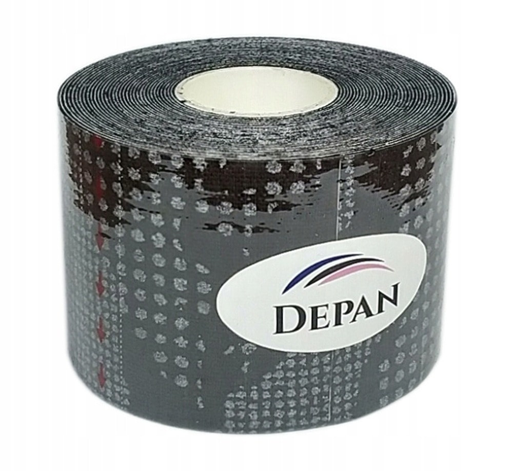 Depan Kinesiology Tape - black, 5 cm x 5 m