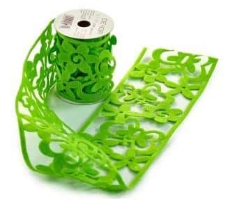 Dekor-Art-Serwis Green Ajour Felt Ribbon - ideal for decorations