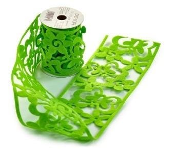 Dekor-Art-Serwis Green Ajour Felt Ribbon - ideal for decorations