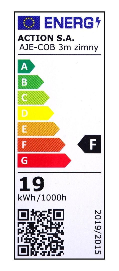 COB LED Strip 3m with power supply - cool white, perfect for the kitchen