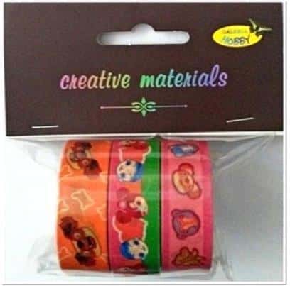 Galeria Hobby WASHI Paper Adhesive Tapes 15 mm 3 pieces - ideal for decorations
