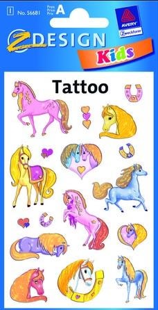 Z-Design Glitter Tattoos - Ponies for Children
