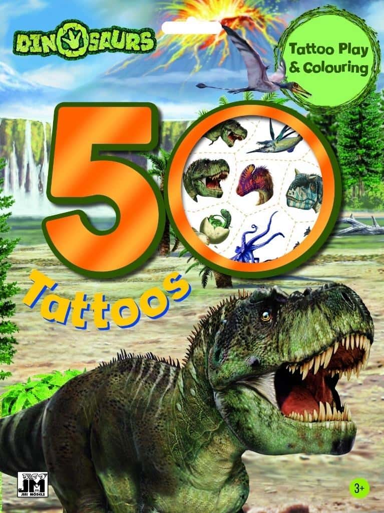 Dino Tattoos - Set of 50 Dinosaur Tattoos for Kids