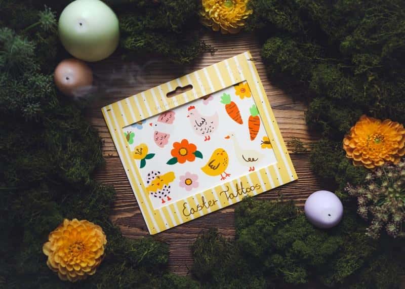 PartyDeco Easter Tattoos - Washable, 20 pieces, perfect for Easter