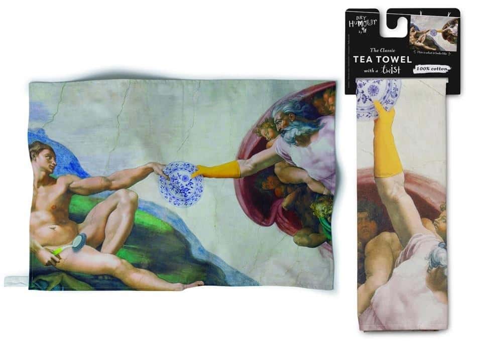 Tea Towels Kitchen towel The Creation of Adam - cotton and stylish