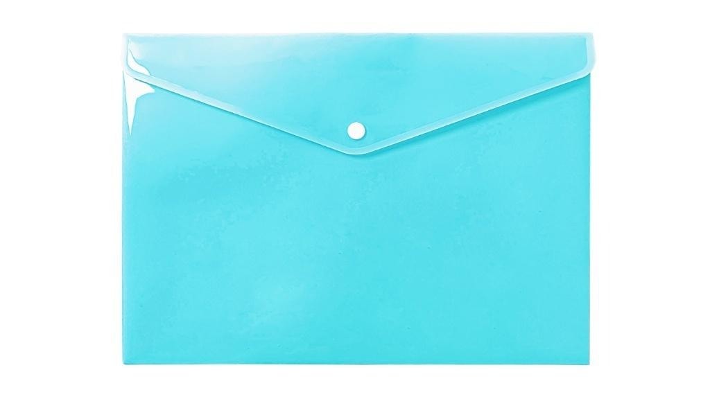 A4 envelope folder PP pastel blue - ideal for storing documents