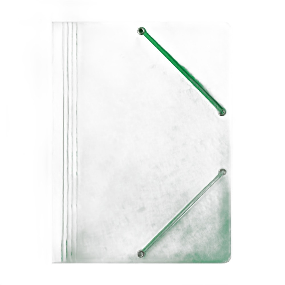 Pressboard folder with rubber band A4 green - ideal for document archiving