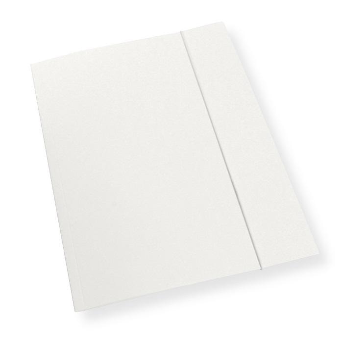 A4 folder with rubber band, white - ideal for storing documents