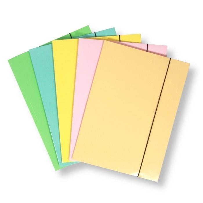 Penword A4 Folder with elastic - Pastel Mix 10 pieces