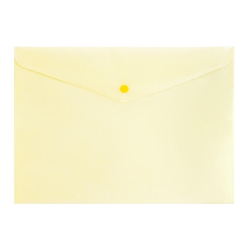 Koh-I-Noor A4 Document folder with snap closure pastel yellow - ideal for office and school