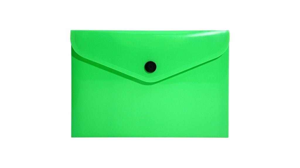 A6 Envelope Folder PP Neon Green - perfect for document sorting