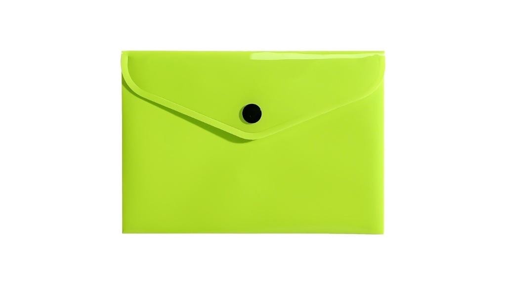 A6 Envelope Folder PP Neon Yellow - ideal for document storage