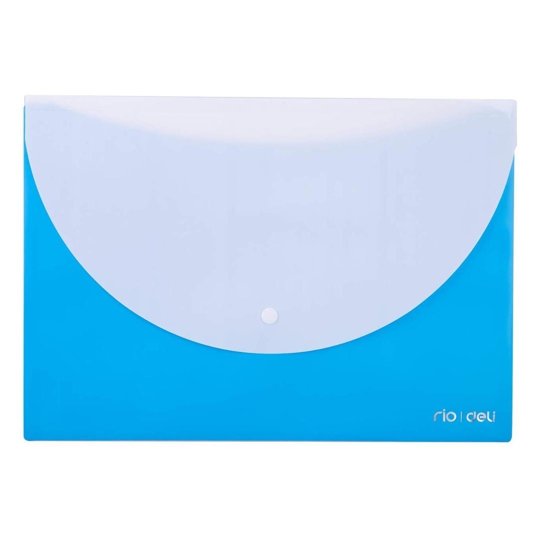 Deli Rio A4 envelope folder blue - perfect for school and office
