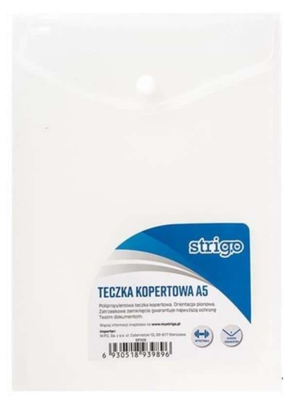 Strigo A5 PP Envelope Folder Vertical - ideal for storing documents