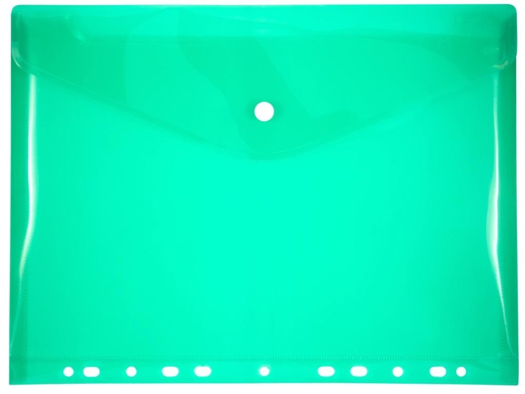 PENMATE A4 PP Folder with Euro-perforation green