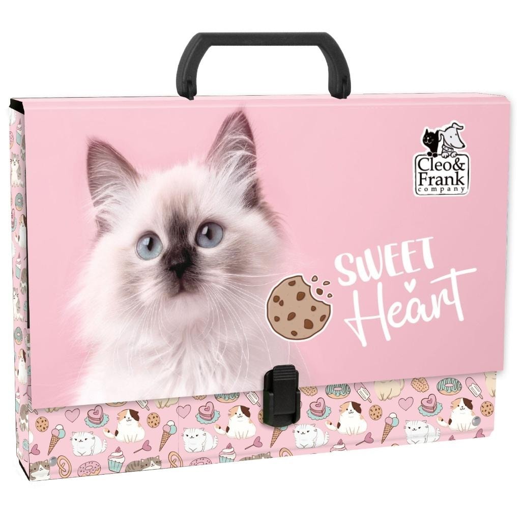 Cleo and Frank Hard folder with handle - ideal for storing documents