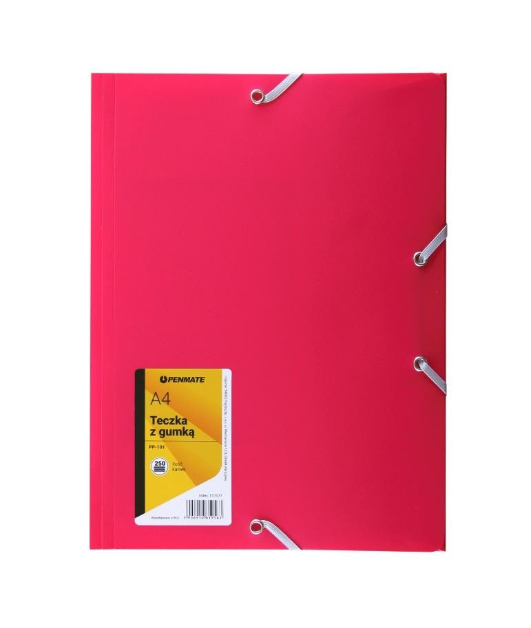 Teczka A4 z gumką PP-101 różowa Penmate