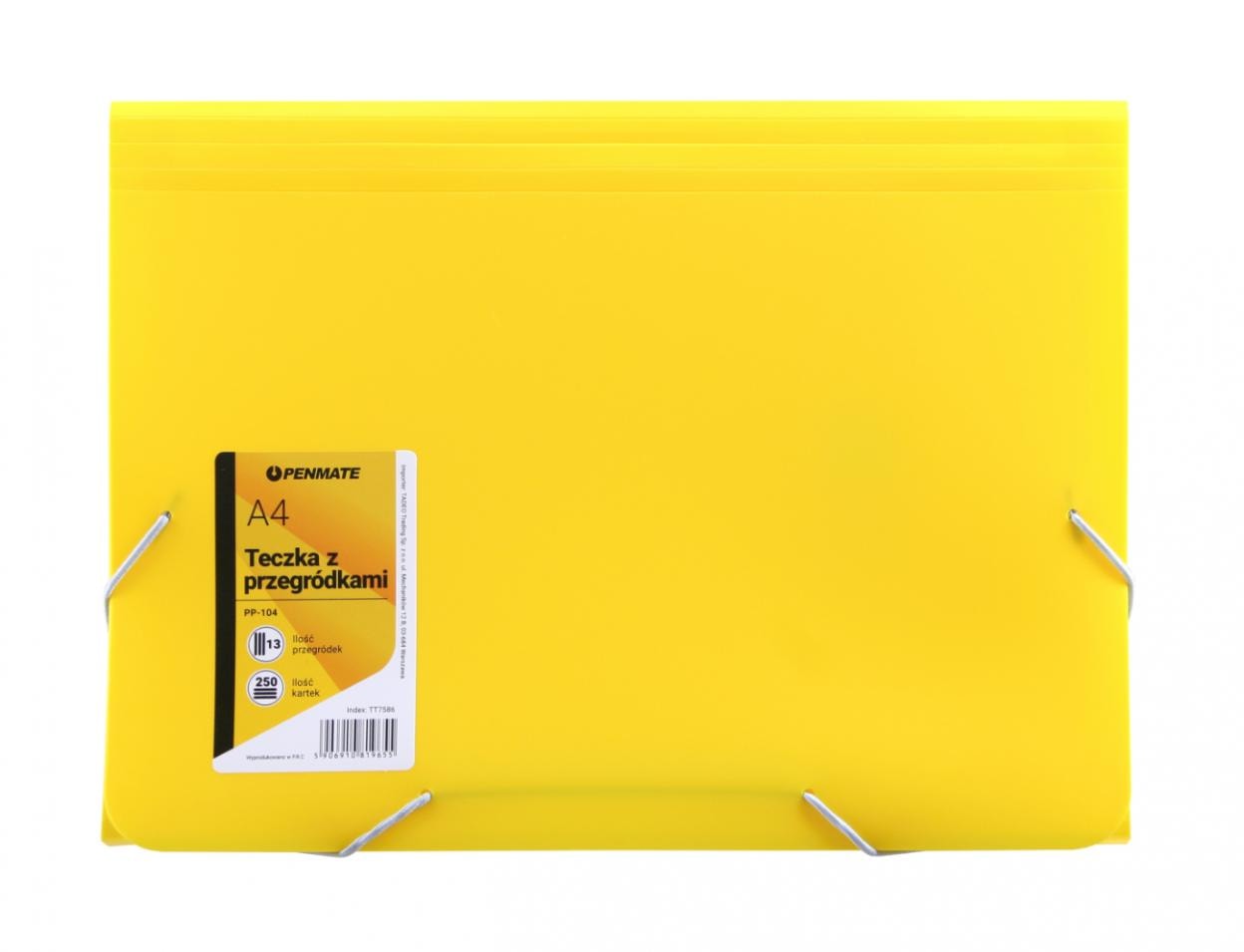 Penmate A4 File Folder with Dividers - yellow, perfect for office
