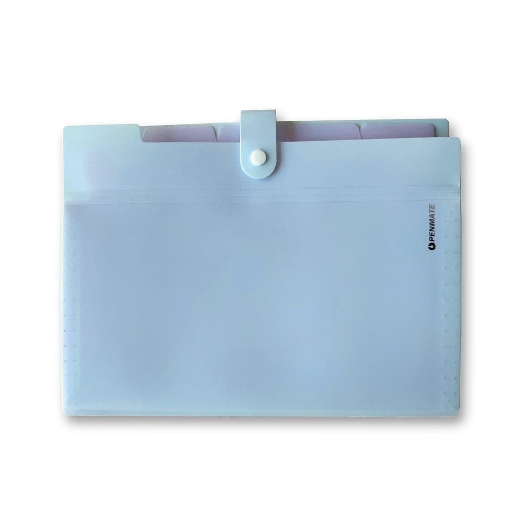 A4 Folder with compartments PP-105 blue - ideal for organizing documents