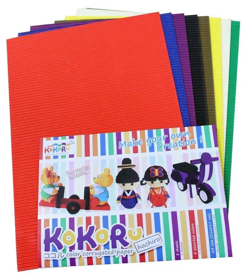 Corrugated cardboard A4 mix trend - 8 sheets of creativity