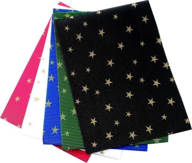 Cardboard with stars 5K mix 25X35cm - ideal for scrapbooking