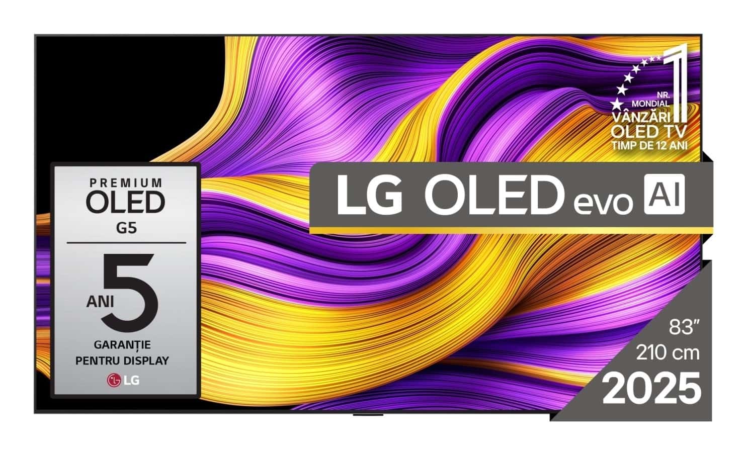 LG OLED83G51LW OLED EVO 83'' - 4K Ultra HD 165Hz WebOS Dolby Atmos TV Black