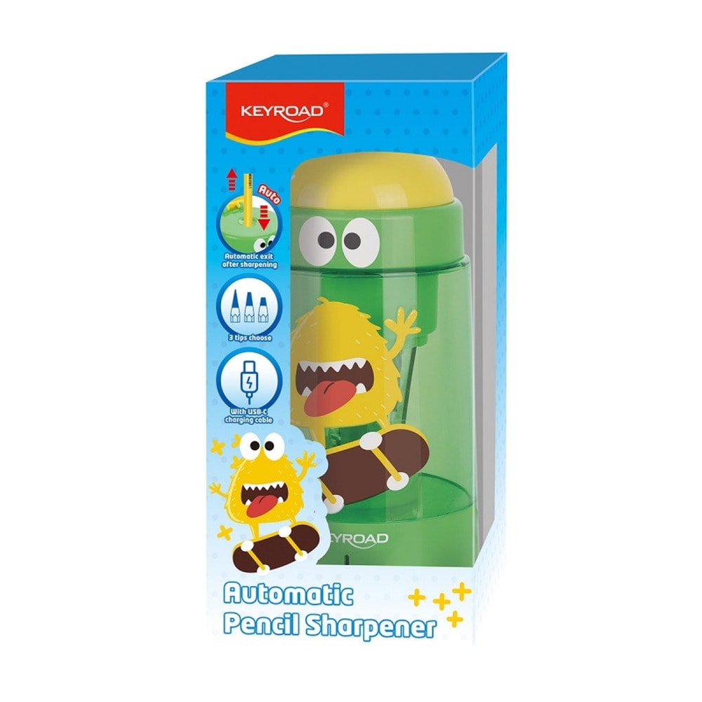 Keyroad Temperówka elektryczna USB, pojedyncza, zielona