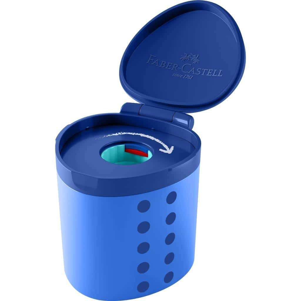 Faber-Castell Grippy sharpener with container for thick crayons - ideal for children