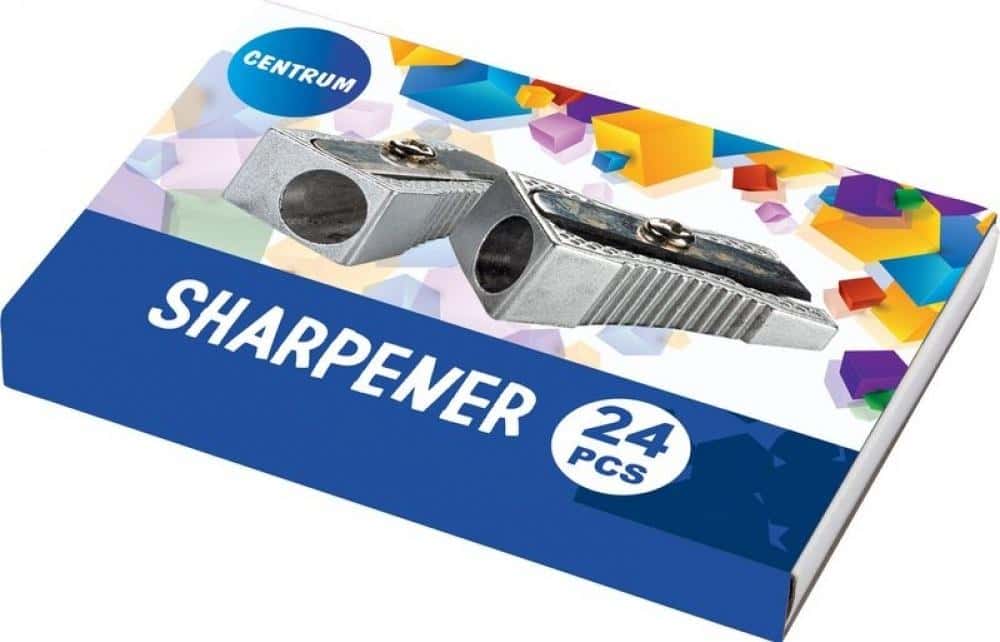 Metal pencil sharpener - school set of 24