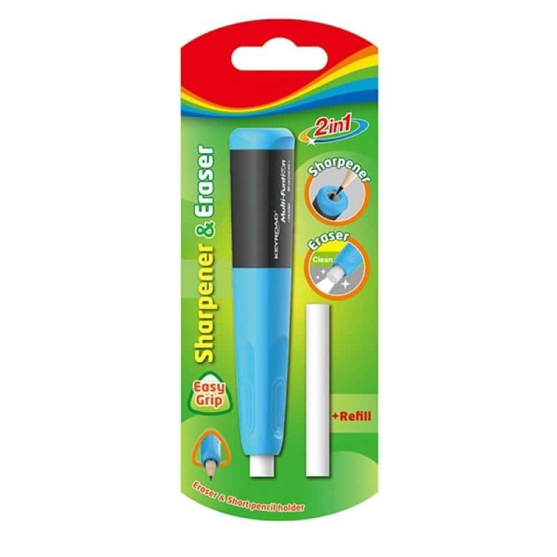 Keyroad Plastic Sharpener with Eraser - perfect for school and office