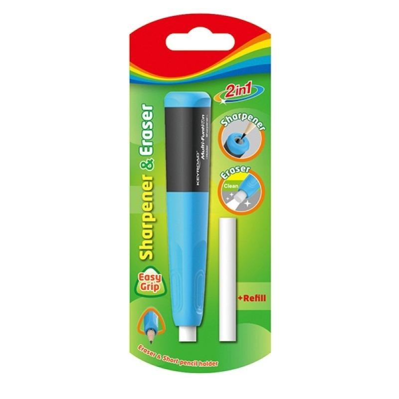 Keyroad Plastic Sharpener with Eraser - perfect for school and office