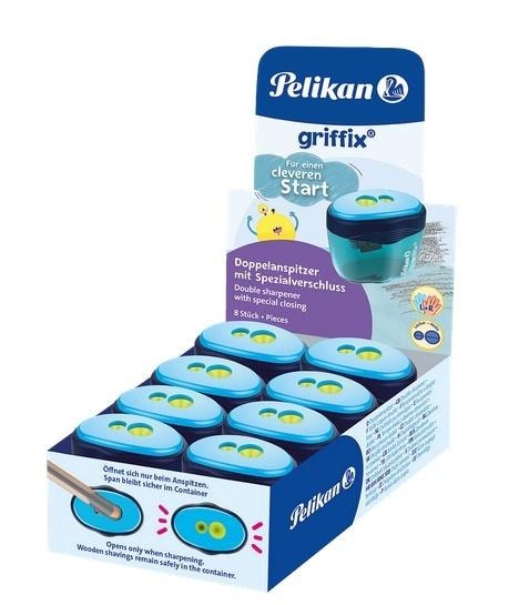 Pelikan Griffix - Double pencil sharpener 8 pieces - ideal for school