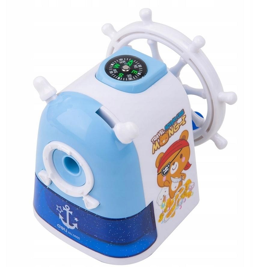 Deli Boats - Hand Crank Pencil Sharpener - blue