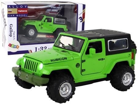 Leantoys Friction powered off-road vehicle 1:32 green