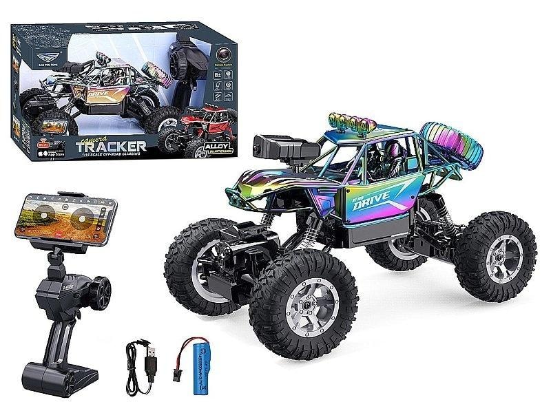 Radio-controlled off-road vehicle with neon WiFi camera 1:14 - ideal for everyone